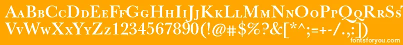 JbaskervillecapsBold Font – White Fonts on Orange Background