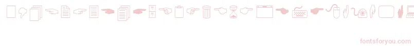 CindyIcons-fontti – vaaleanpunaiset fontit