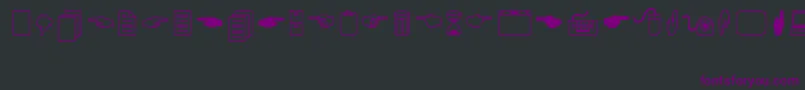 Шрифт CindyIcons – фиолетовые шрифты на чёрном фоне