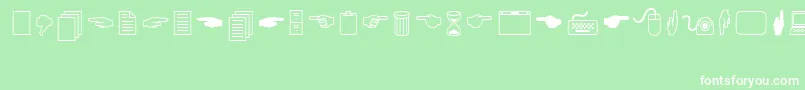 CindyIcons Font – White Fonts on Green Background