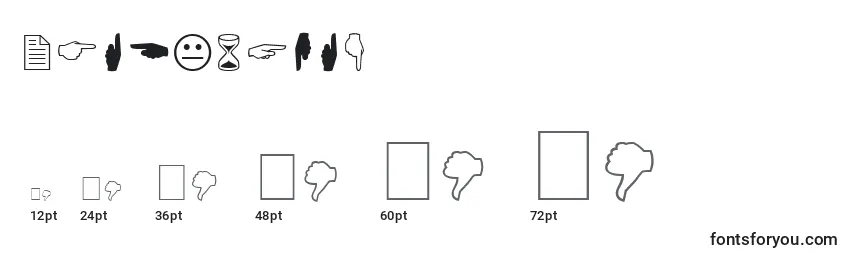 CindyIcons Font Sizes
