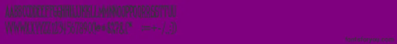 NeedleteethRegular Font – Black Fonts on Purple Background