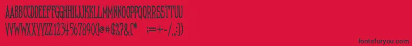 NeedleteethRegular Font – Black Fonts on Red Background