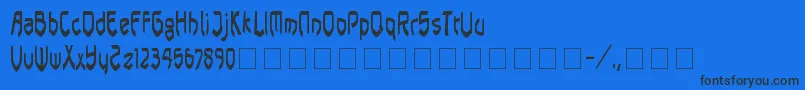 Pasundan Font – Black Fonts on Blue Background