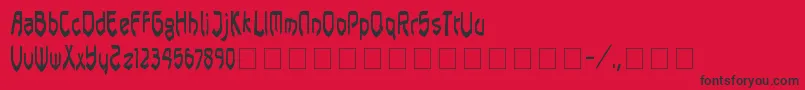 Pasundan Font – Black Fonts on Red Background