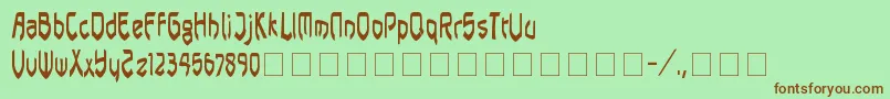Pasundan Font – Brown Fonts on Green Background
