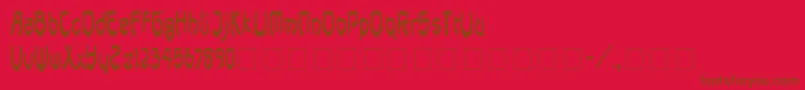 Pasundan Font – Brown Fonts on Red Background