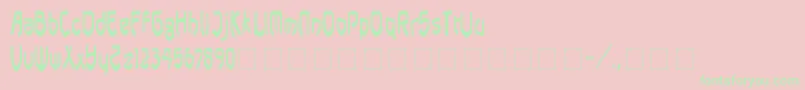 Pasundan Font – Green Fonts on Pink Background