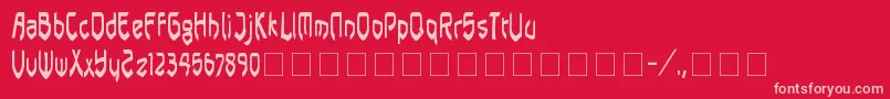 Pasundan Font – Pink Fonts on Red Background