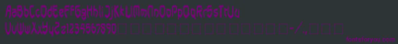 Pasundan-fontti – violetit fontit mustalla taustalla