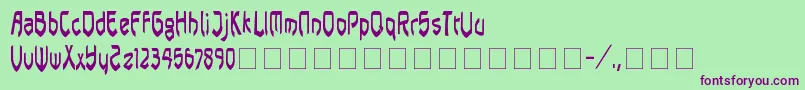 Pasundan Font – Purple Fonts on Green Background