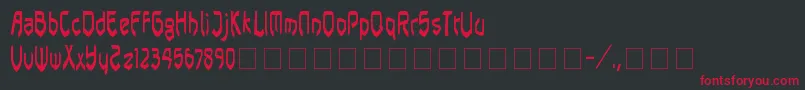 Pasundan Font – Red Fonts on Black Background