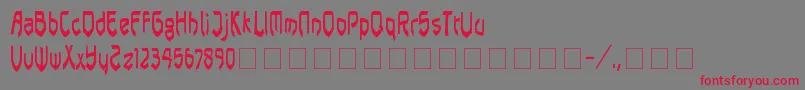 Pasundan Font – Red Fonts on Gray Background