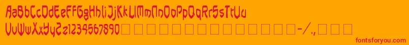Pasundan Font – Red Fonts on Orange Background