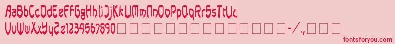 Pasundan Font – Red Fonts on Pink Background