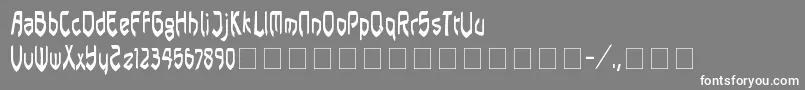 Pasundan Font – White Fonts on Gray Background
