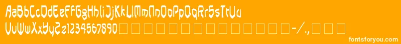 Pasundan Font – White Fonts on Orange Background