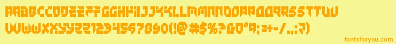 Tokyodrifterstaightcond Font – Orange Fonts on Yellow Background