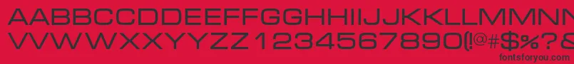 Micrac Font – Black Fonts on Red Background
