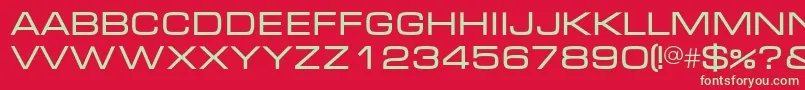 Micrac Font – Green Fonts on Red Background