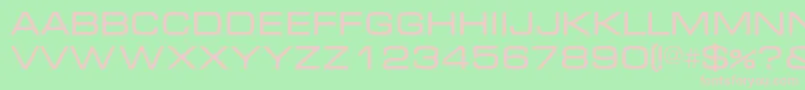 Micrac-Schriftart – Rosa Schriften auf grünem Hintergrund