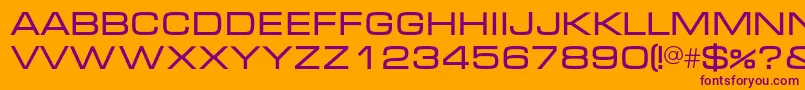 Micrac Font – Purple Fonts on Orange Background