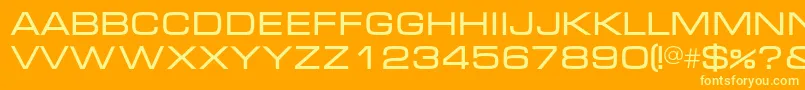 Micrac Font – Yellow Fonts on Orange Background
