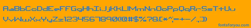 Binchrt-fontti – siniset fontit oranssilla taustalla