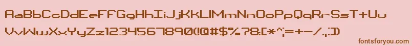 Binchrt Font – Brown Fonts on Pink Background
