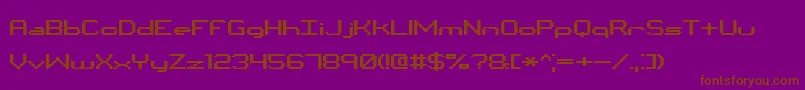 Fonte Binchrt – fontes marrons em um fundo roxo