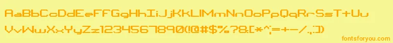 Police Binchrt – polices orange sur fond jaune