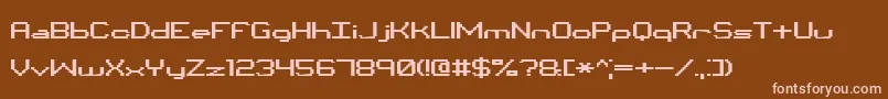 Binchrt Font – Pink Fonts on Brown Background