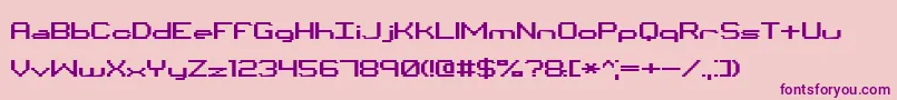 Binchrt Font – Purple Fonts on Pink Background