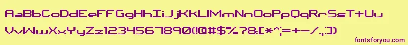 Binchrt Font – Purple Fonts on Yellow Background