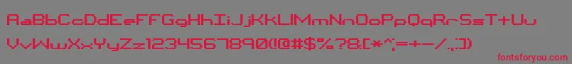 Binchrt Font – Red Fonts on Gray Background