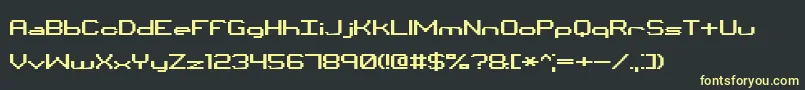 Binchrt Font – Yellow Fonts on Black Background