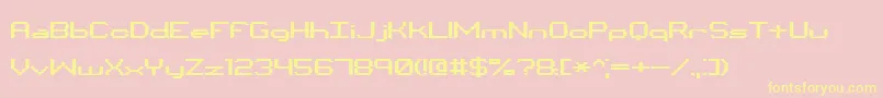 Binchrt-Schriftart – Gelbe Schriften auf rosa Hintergrund