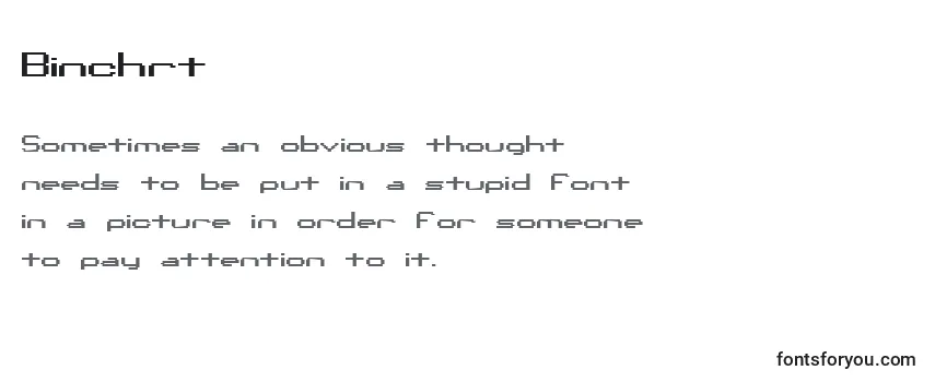 Review of the Binchrt Font