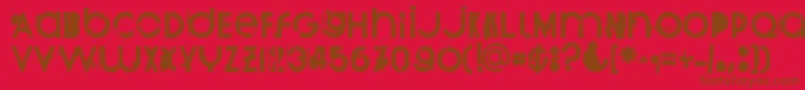 Burnout Font – Brown Fonts on Red Background