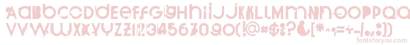 Burnout Font – Pink Fonts on White Background