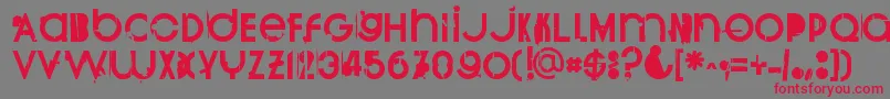 Burnout Font – Red Fonts on Gray Background