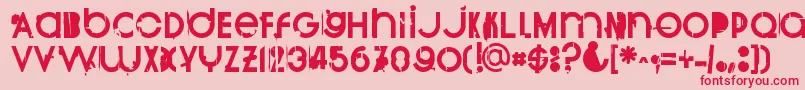 Burnout Font – Red Fonts on Pink Background