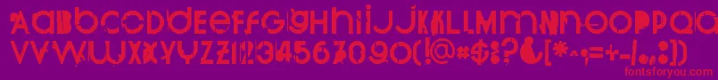 Burnout Font – Red Fonts on Purple Background