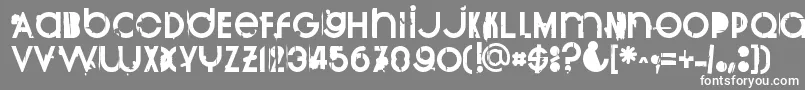 Burnout Font – White Fonts on Gray Background