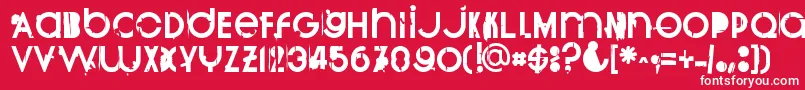 フォントBurnout – 赤い背景に白い文字