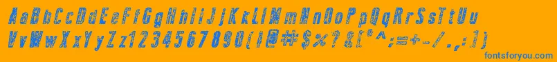 More about NewPressErodedBoldItalic Font NewPressErodedBoldItalic Font – Blue Fonts on Orange Background