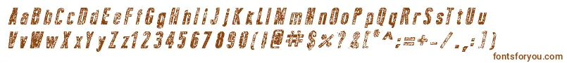 NewPressErodedBoldItalic Font – Brown Fonts on White Background