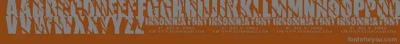 Police Insomnia1 – polices grises sur fond brun
