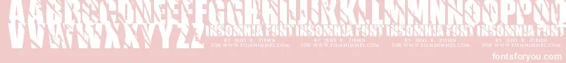 Insomnia1 Font – White Fonts on Pink Background