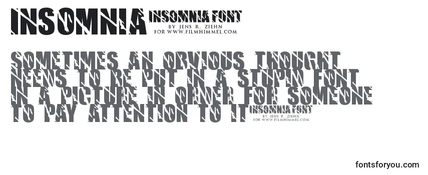 Обзор шрифта Insomnia1